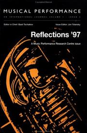 Cover of: Reflections '97: A special issue of the journal Musical Performance