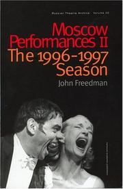 Cover of: Moscow Performances II by John Freedman