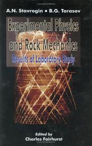 Cover of: Experimental Physics & Rock Mechanics | Stavrogin