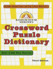 Cover of: Random House Webster's Crossword Puzzle Dictionary by Stephen Elliott