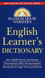 Cover of: Random House Webster's English learner's dictionary.