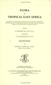 Flora of tropical East Africa - Balanitaceae (2003) (Flora of Tropical East Africa) by H. J. Beentje