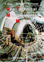Cover of: Geotechnical measurements and modelling by International Symposium on Geotechnical Measurements and Modelling (2003 Karlsruhe, Germany)
