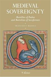 Cover of: Medieval Sovereignty by Francesco Maiolo