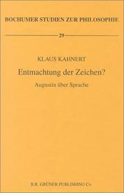 Cover of: Entmachtung der Zeichen? by Klaus Kahnert
