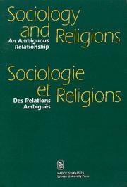 Cover of: Sociology and religions: an ambiguous relationship