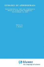 Cover of: Ecology of Aphidophaga: proceedings of the 2nd symposium held at Zvíkovské podhradí, September 2-8, 1984
