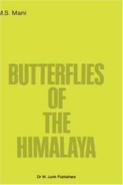 Cover of: Butterflies of the Himalaya by M. S. Mani
