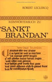 Cover of: Reimwörterbuch zu 'Sankt Brandan'