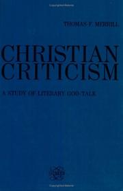 Cover of: Christian criticism: a study of literary God-talk