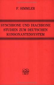 Cover of: Synchrone und diachrone Studien zum deutschen Konsonantensystem