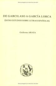 Cover of: De Garcilaso a García Lorca: ocho estudios sobre letras españolas