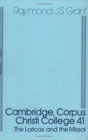 Cambridge, Corpus Christi College 41 by Raymond J. S. Grant