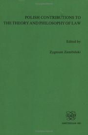 Cover of: Polish contributions to the theory and philosophy of law