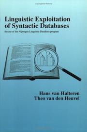 Cover of: Linguistic exploitation of syntactic databases: the use of the Nijmegen LDB program