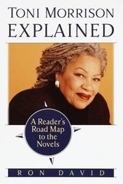 Cover of: Toni Morrison explained by David, Ron.