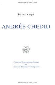 Cover of: Andrée Chedid by Bettina Liebowitz Knapp