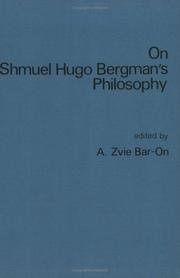 Cover of: On Shmuel Hugo Bergman's philosophy