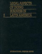 Cover of: Legal aspects of doing business in Latin America | 