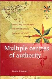 Cover of: Multiple centres of authority by Timothy P. Barnard