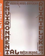 Cover of: Environmental Design-Dutch Design 2000-2001