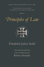 Principles of Law by Friedrich Julius Stahl