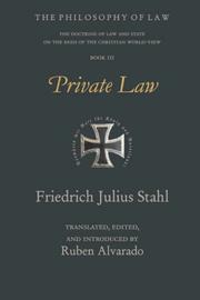 Private Law by Friedrich, Julius Stahl