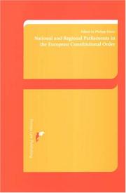 Cover of: National And Regional Parliaments in the European Constitutional Order
