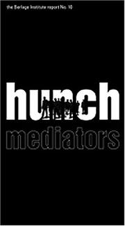 Cover of: Hunch 10: Mediators (Hunch) (The Berlage Institute Report)