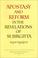 Cover of: Apostasy and reform in the revelations of St. Birgitta