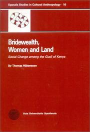 Bridewealth, women, and land by Thomas Håkansson