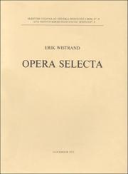 Cover of: Opera Selecta (Acta Instituti Romani Regni Sueciae, Series in 8 , No 10)