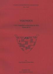 Cover of: Vounous: C.F.A. Schaeffer's Excavations in 1933. Tombs 49-79 (Studies in Mediterranean Archaeology)
