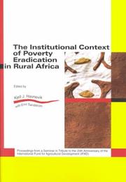 Cover of: The Institutional Context of Poverty Eradication in Rural Africa by 