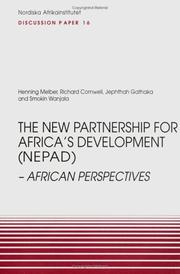 Cover of: The New Partnership for Africas Development (NEPAD): African Perspectives, Discussion Paper No. 16 (NAI Discussion Papers)