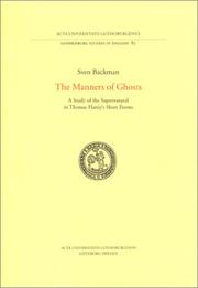 Cover of: manners of ghosts | Sven BaМ€ckman