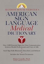 Random House Webster's American sign language medical dictionar by Elaine Costello, Linda C. Tom, Lois A. Lehman