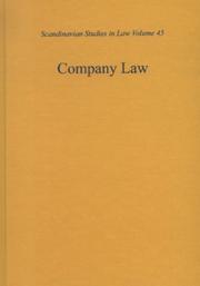 Cover of: Company Law (Scandinavian Studies in Law)