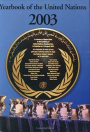 Cover of: Yearbook of the United Nations 2003 (Yearbook of the United Nations)