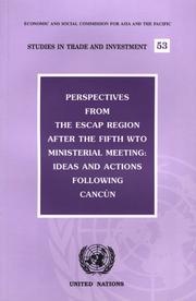 Cover of: Perspectives from the ESCAP Region after the Fifth WTO Ministerial Meeting by United Nations.