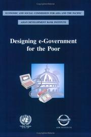 Designing E-government for the Poor by Economic and Social Commission for Asia and the Pacific