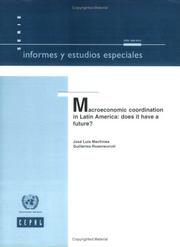 Cover of: Macroeconomic Coordination in Latin America: Does It Have a Future?