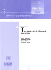 Cover of: Two Essays on Development Economics (Estudios Y Perspectivas)