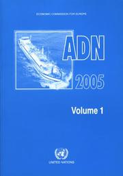 Cover of: European Agreement Concerning The International Carriage Of Dangerous Goods By Road Adr & Protocol Of Signature 2005