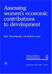 Cover of: Assessing women's economic contributions to development by Ruth Dixon-Mueller