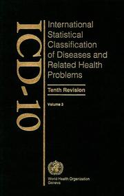 Cover of: Icd-10: International Statistical Classification of Diseases and Related Health Problems : Alphabetical Index