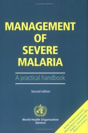 Cover of: Management of severe malaria: a practical handbook.