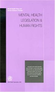 Cover of: Mental health legislation & human rights | World Health Organization