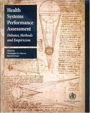 Cover of: Health systems performance assessment by edited by Christopher J.L. Murray and David B. Evans.