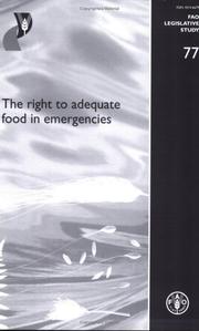 Cover of: The right to adequate food in emergencies